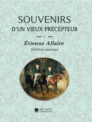 cover image of Souvenirs d'un vieux précepteur